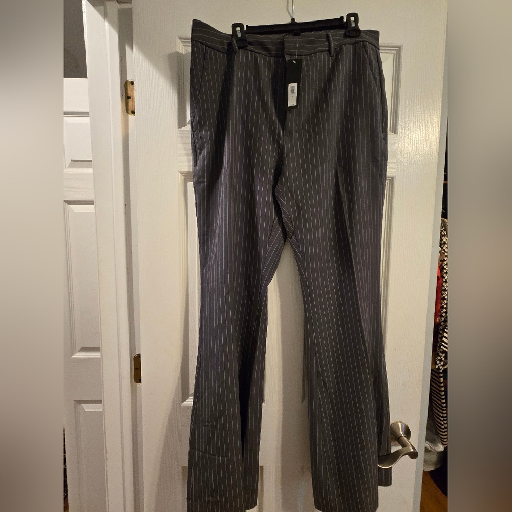 Gray Pinstripe Men's Pants